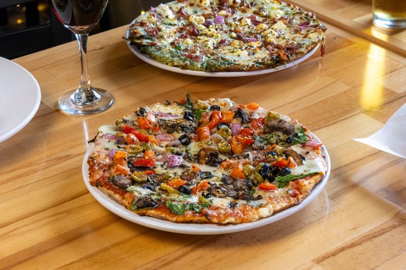 pizzas and wine
